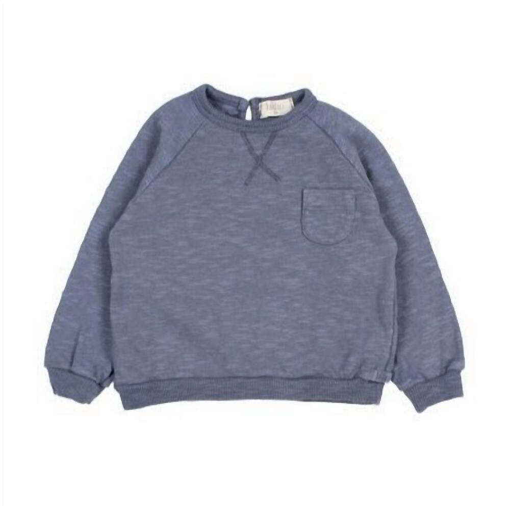 NEW BÚHO kid's stone sweatshirt top in blue